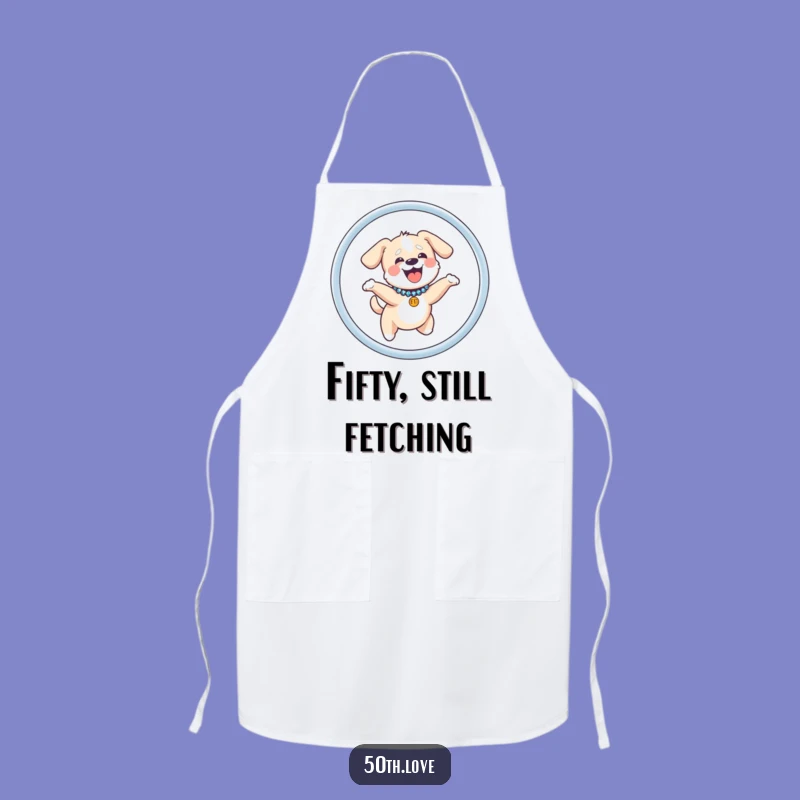 Chef's Best Friend: Funny Giggling Dog Fifty Hoop Apron