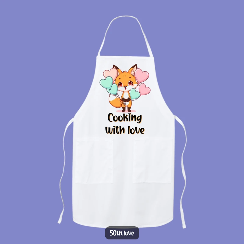 Funny Surprised Fox Apron: cook with delightful surprise
