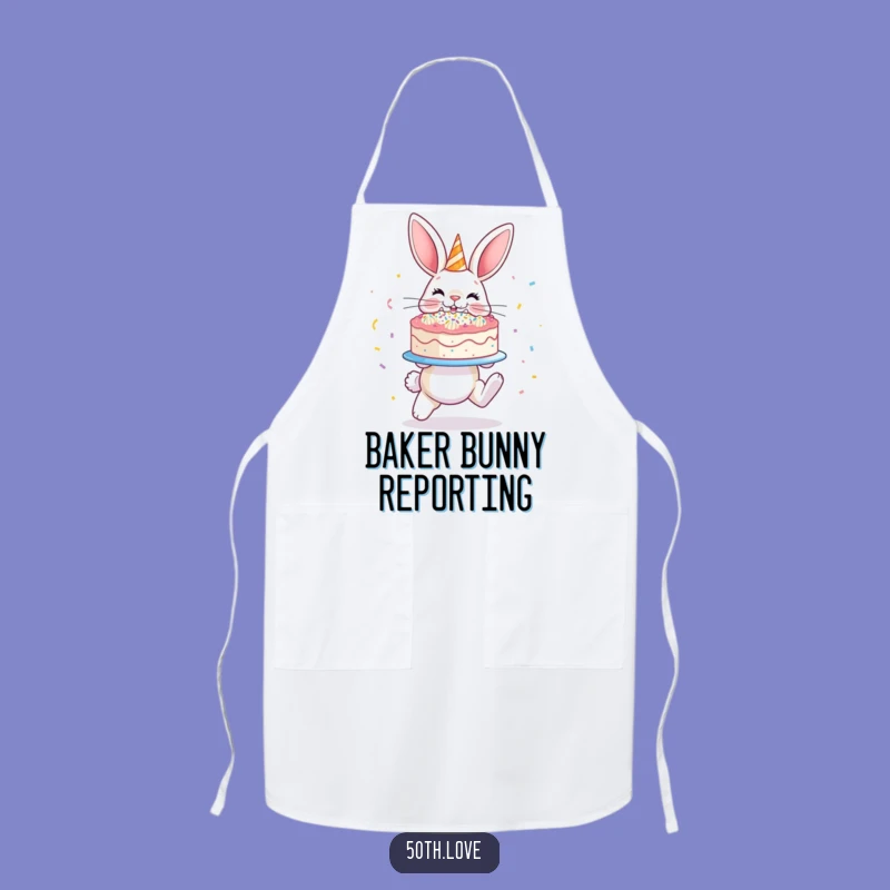 Funny Bunny Cake Apron - Hopping Chef's Confetti Gear