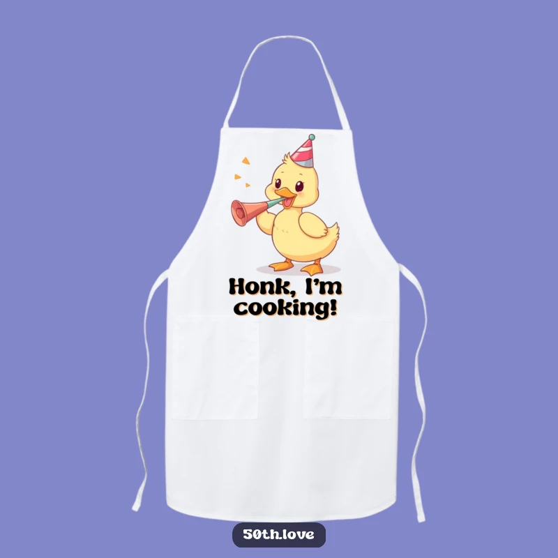 Funny Duckling Party Horn Apron: Cook Up Fun Loudly!