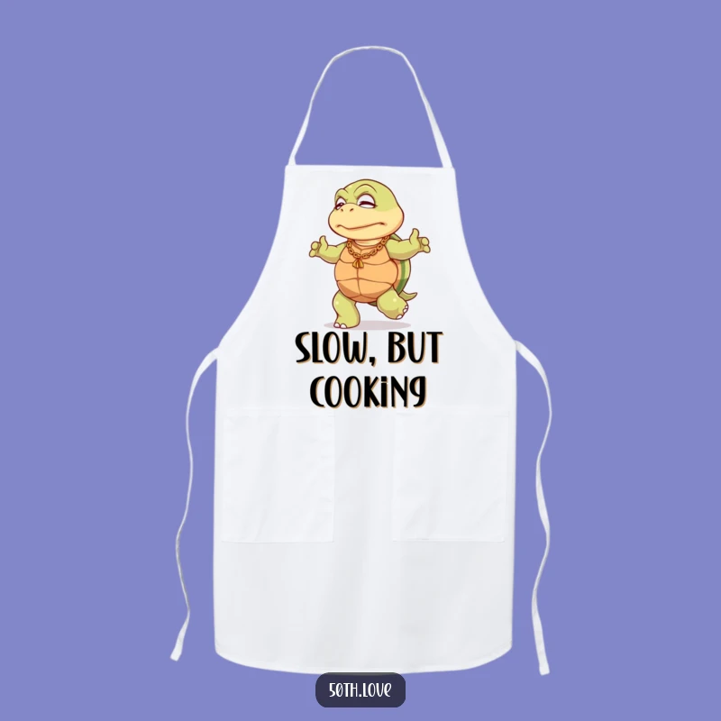 Funny Turtle 50th Birthday Apron: Hilarious Kitchen Wear for Cool Cooks