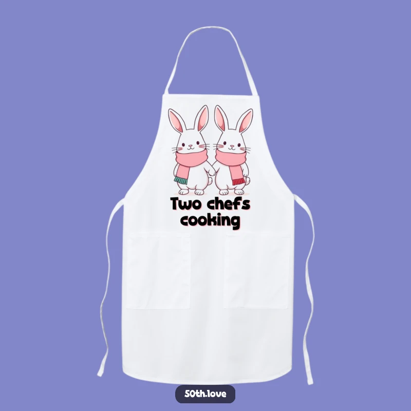 Funny Bunny Friendship Apron: Hilarious Kitchen Wear for Creative Duos