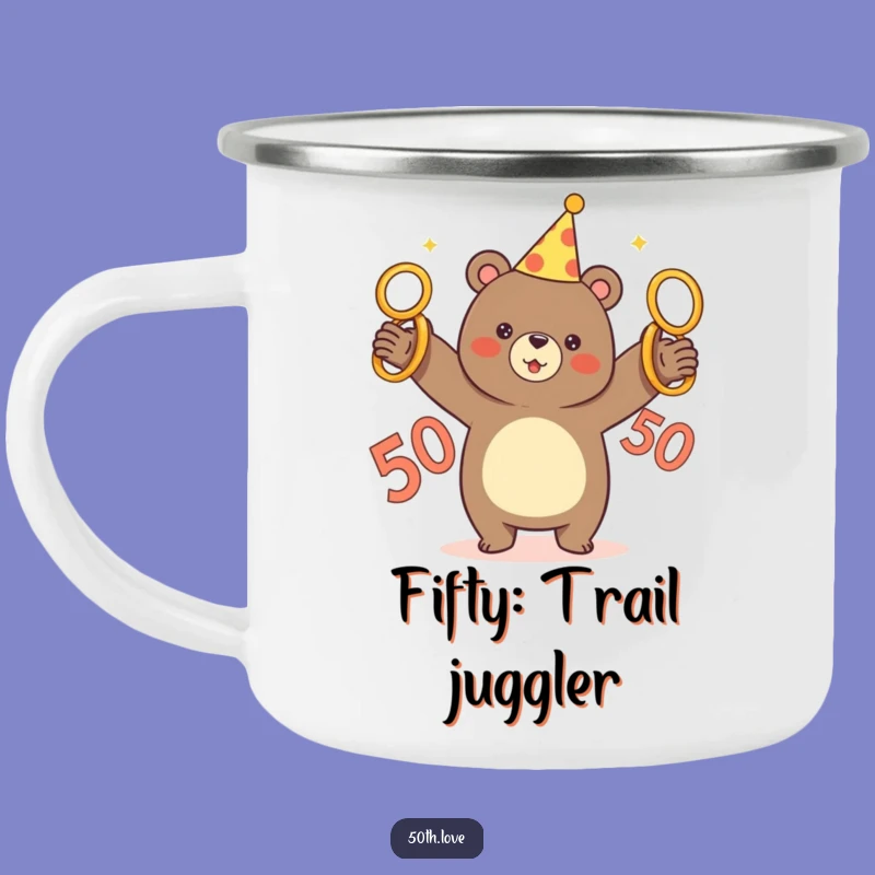 Funny Bear Camping Mug: Perfect 50th Birthday Outdoor Gift!