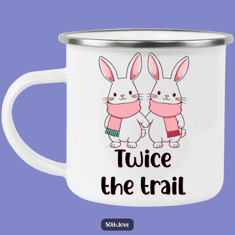 Funny Bunny Friendship Camping Mug: Hilarious Adventure Fuel for Cozy Duos