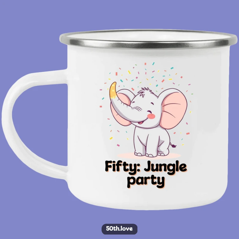 Funny Elephant Camping Mug: Your 50th Birthday Adventure Gift!