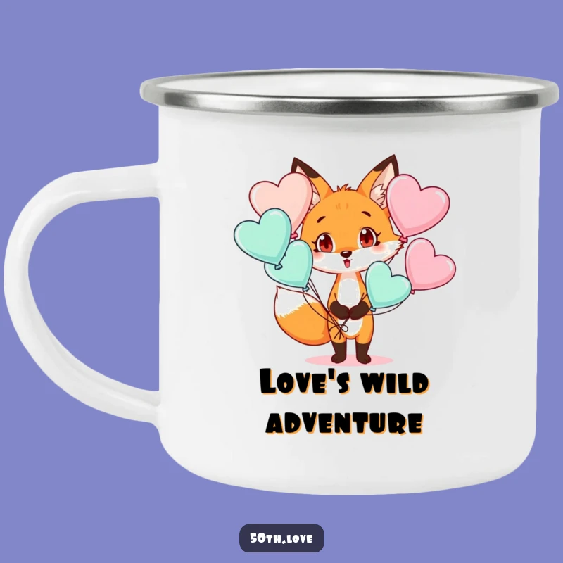 Funny Surprised Fox Camping Mug: hearty laughs for outdoor surprises