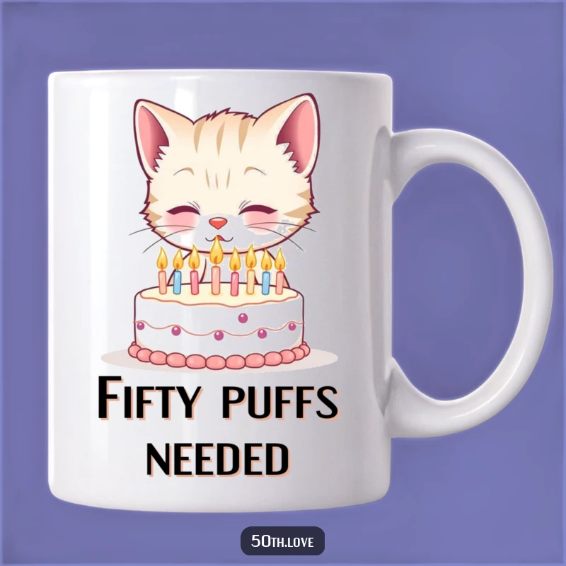 Funny Kitten 50th Birthday Mug: Adorable Effort for a Hilarious Milestone Gift