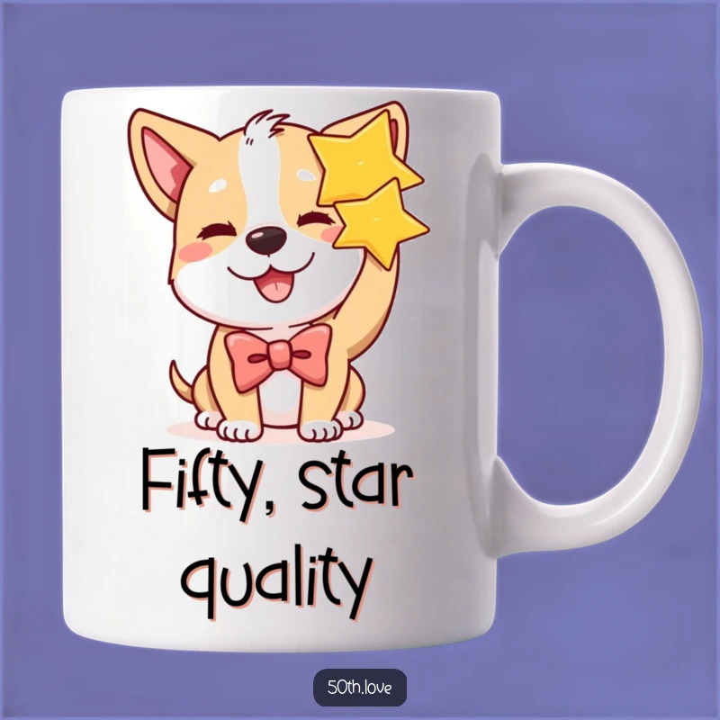 Funny Winking Dog Star Mug - A Top Dog's Birthday Treat!