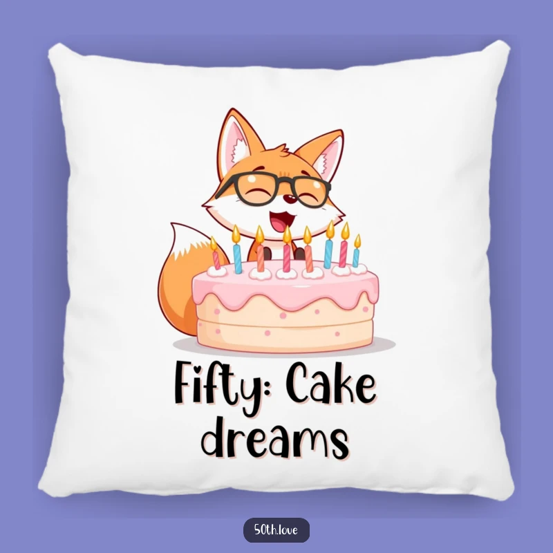 Funny Fox Birthday Pillow: Comfy & Clever Accent Pillow Gift!