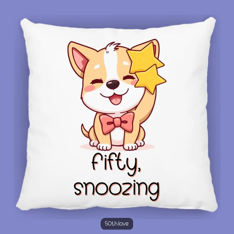 Soft Funny Winking Dog Star Pillow - Snuggle Up with Star Quality!