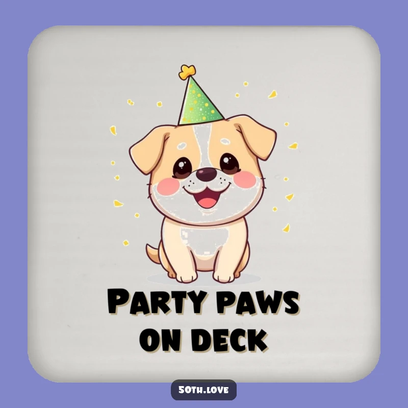 Funny Dog Juggling Confetti Coaster - Party Pup Drink Charm