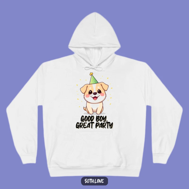 Funny Dog Juggling Confetti Hoodie - Cozy Party Pup Birthday Wear