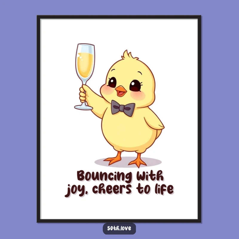 Free Printable Chick Wall Art: Bubbly Toast Funny Downloadable Decor Gift