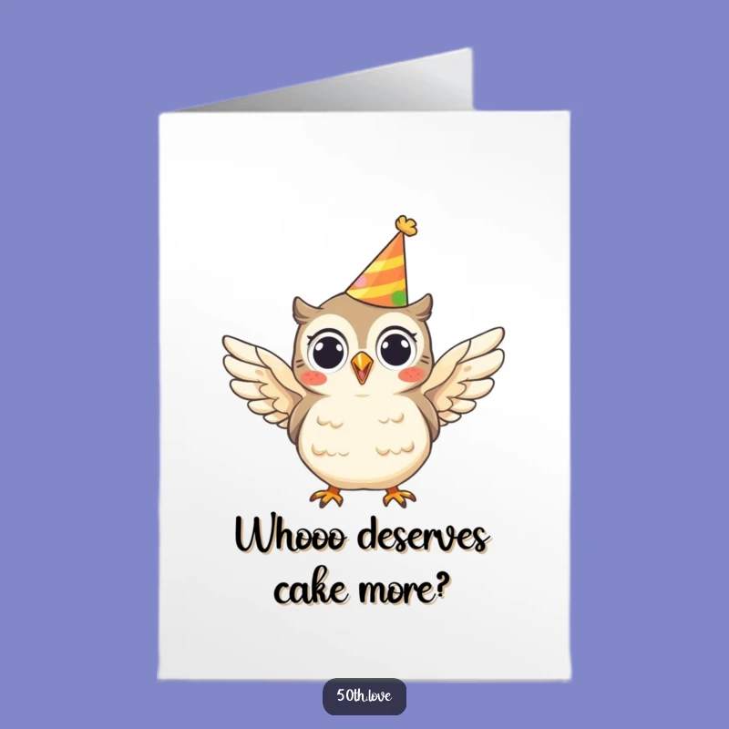 Free Printable Birthday Card: Cheerful Owl's Party Dance, Downloadable Fun Celebration