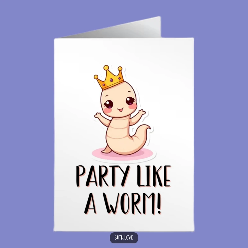 Free Printable Worm King Birthday Card: Royal Wiggles for a Cake Celebration!