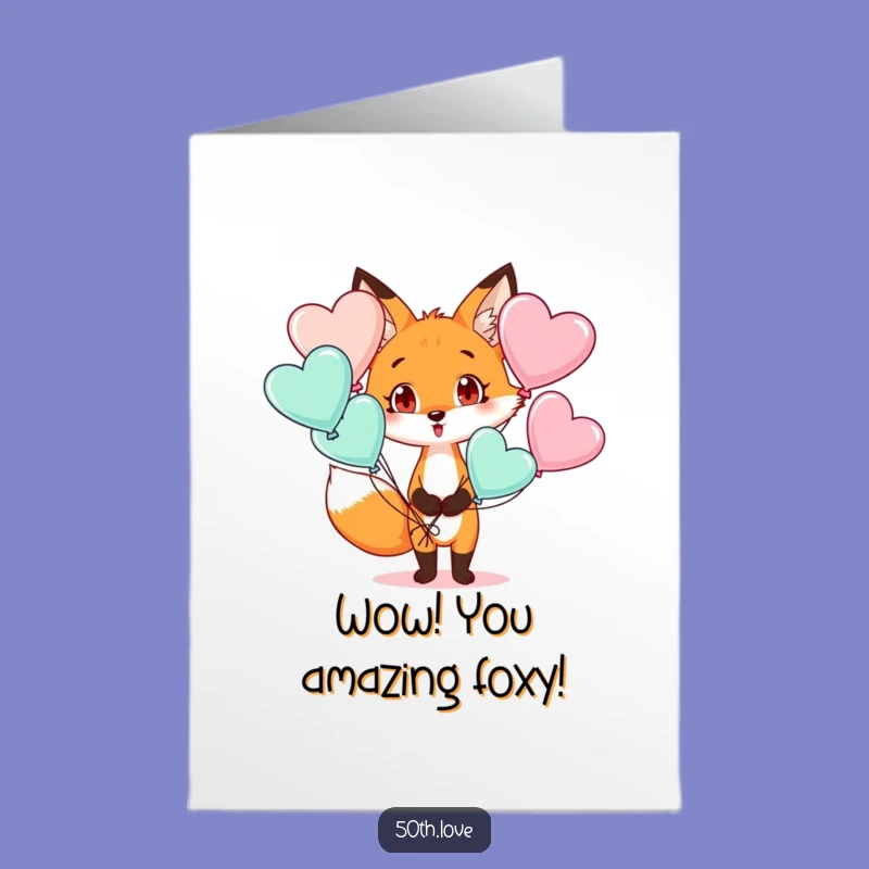 Free Printable Fox Congrats Card: Surprised by Your Amazing Achievement!
