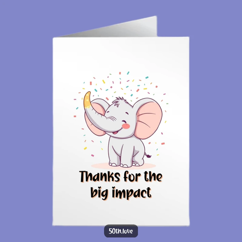 Free Printable Funny Thank You Card: Elephant Gratitude Downloadable