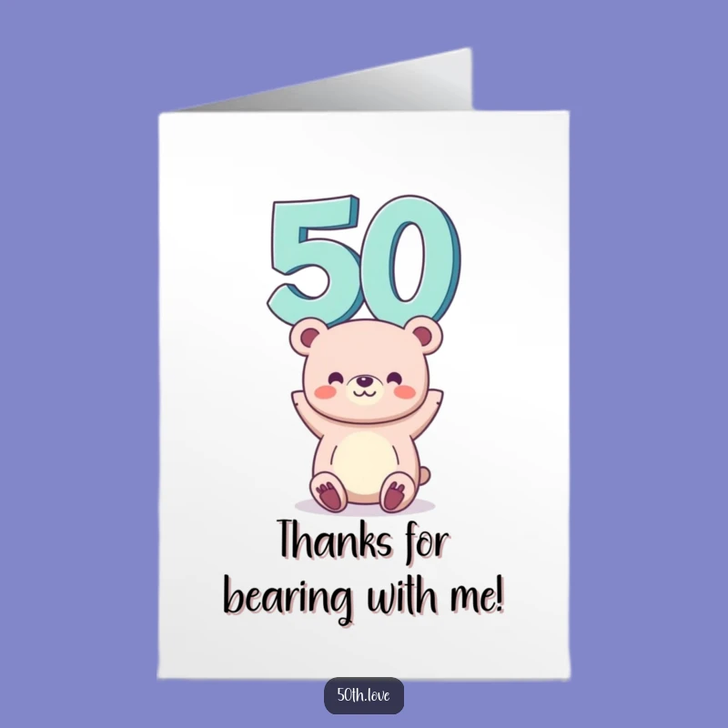 Free Printable Thank You Card: Bear's Funny Gratitude, Downloadable DIY Appreciation
