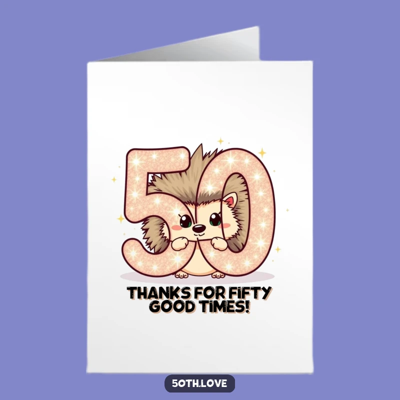 Free Printable Thank You Card: Hedgehog Art, Humorous Downloadable Greeting