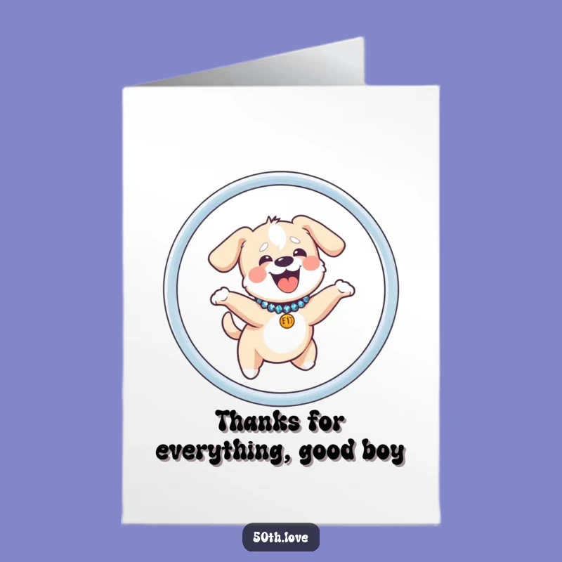 Free Printable Dog Thank You Card: Giggle Pup Appreciation Funny Downloadable Gift