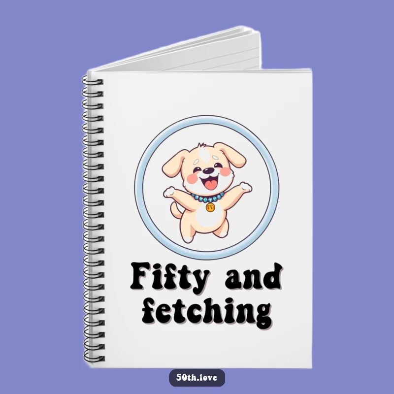 Jot Down Funnies: Funny Giggling Dog Fifty Hoop Notebook