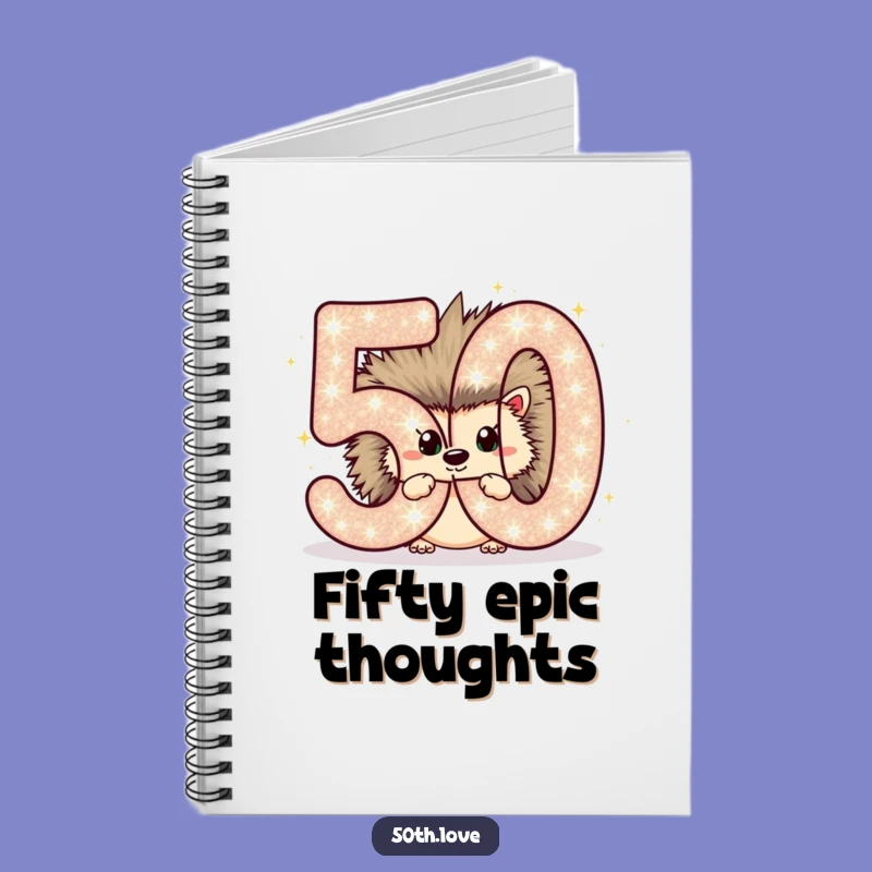 Funny Hedgehog 50th Birthday Notebook: Record Your Memories in Style
