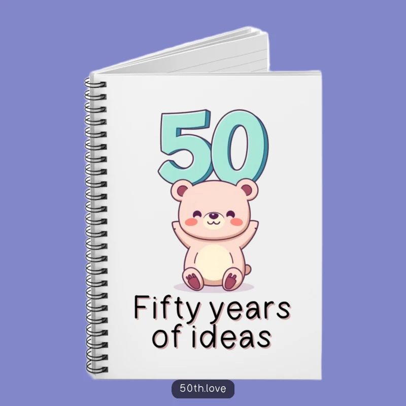 Funny 50th Birthday Bear Notebook - Jot Down Ideas with Hilarious Style!
