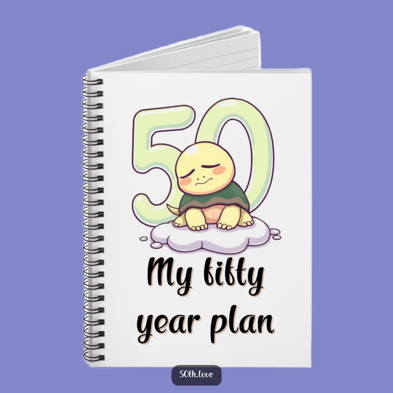 Funny 50th Birthday Turtle Notebook: capture thoughts with patience