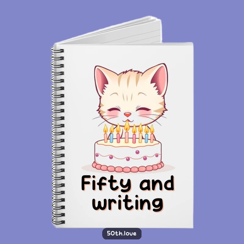 Funny Kitten 50th Birthday Notebook: Adorable Journal for Hilarious Reflections