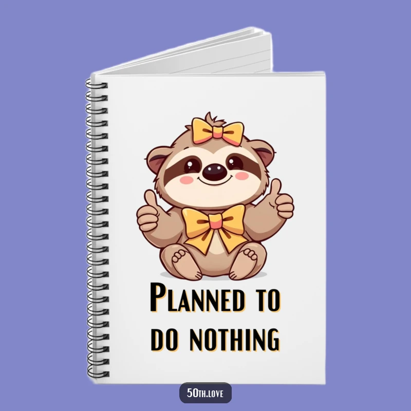 Funny Sloth Thumbs-Up Notebook: Jot Down Thoughts at Your Own Pace