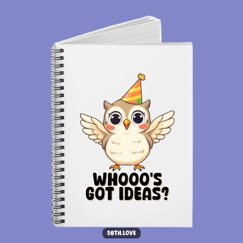 Funny Cheerful Owl Party Notebook: Jot Down Ideas with Wise Enthusiasm!