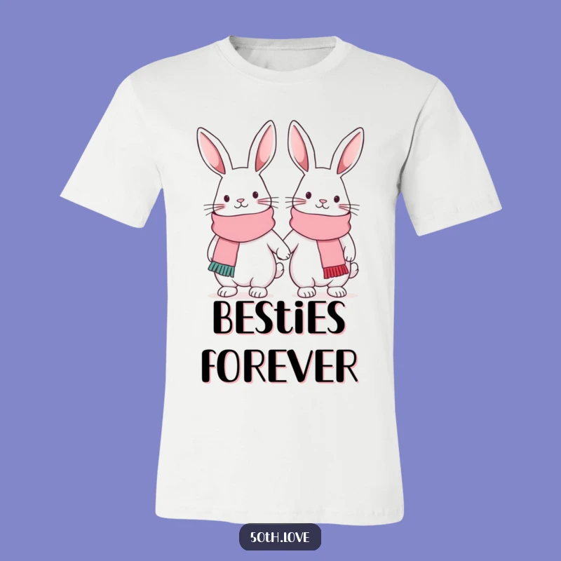 Funny Bunny BFF T-Shirt: Hilarious Duo for Cozy Friendship Celebration
