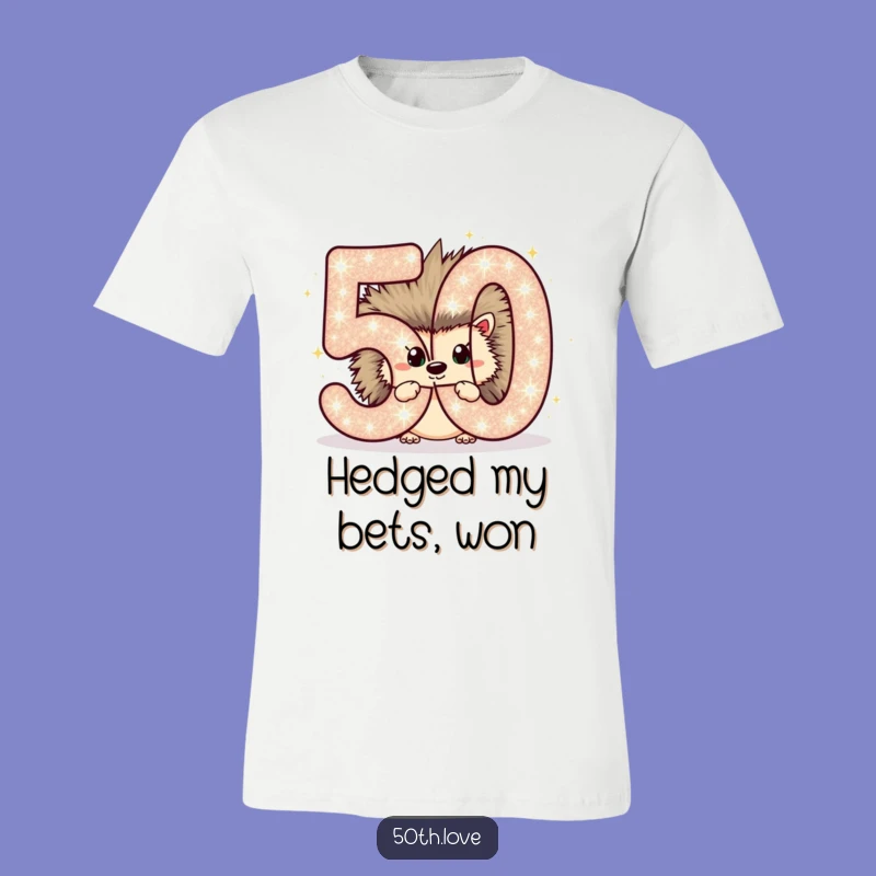 Funny Hedgehog 50 and Fabulous T-Shirt: Hilarious Birthday Gift Idea
