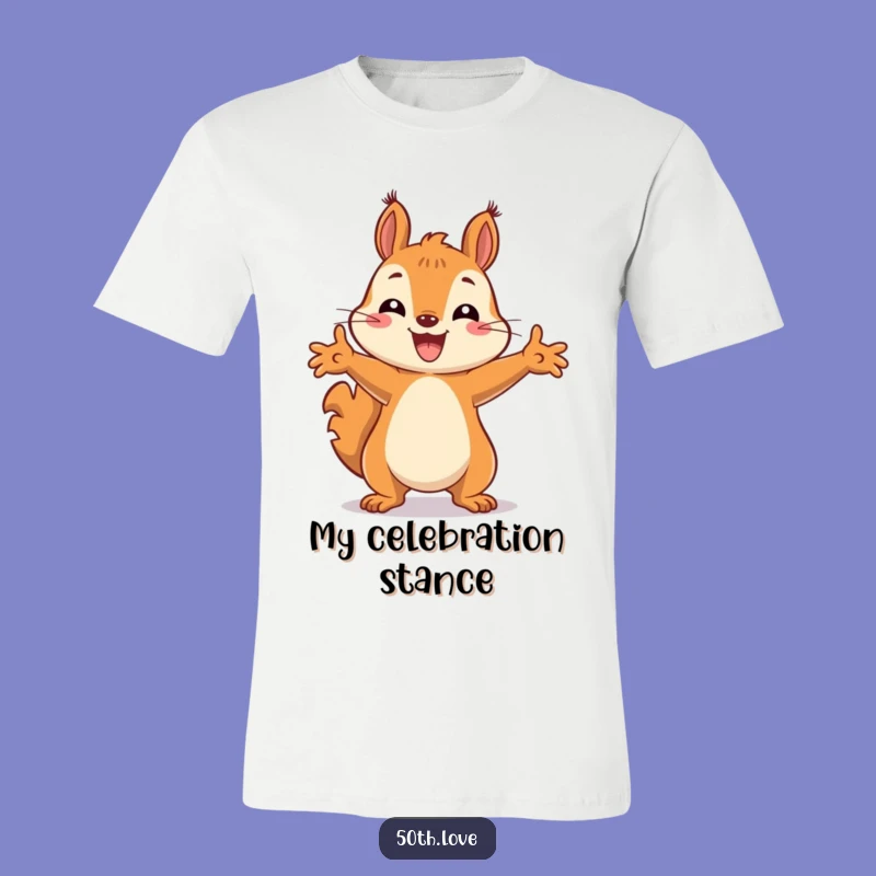 Funny Squirrel Strike a Pose T-Shirt: Hilarious Gift for Outdoor Enthusiasts