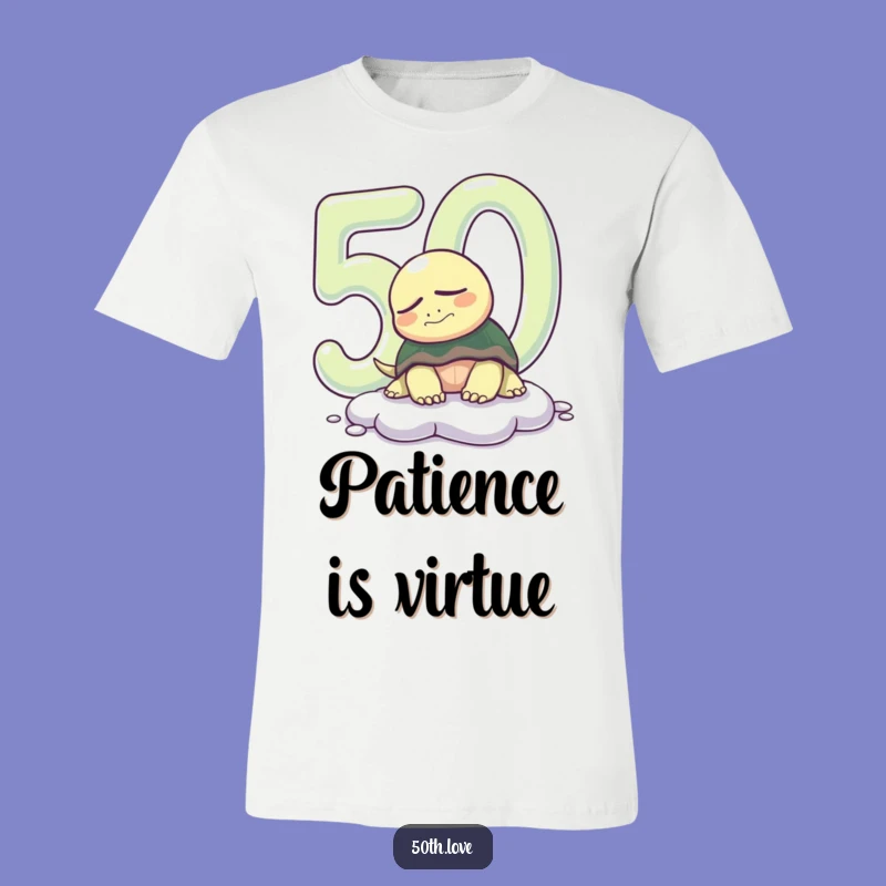 Funny 50th Birthday Turtle T-Shirt: chill vibes for your big day