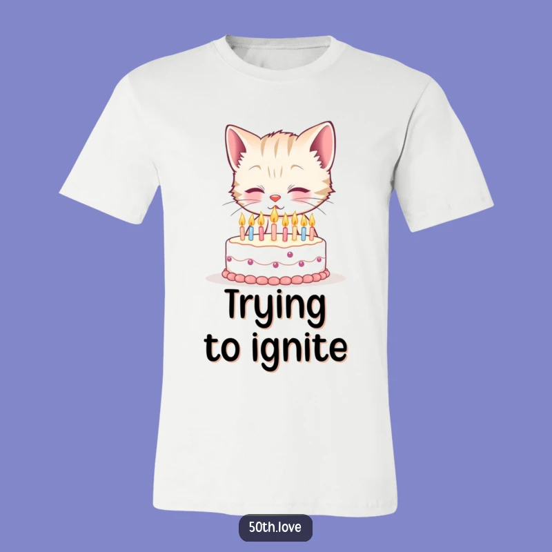 Funny Kitten 50th Birthday T-Shirt: Wear Your Hilarious Effort for the Big 5-0