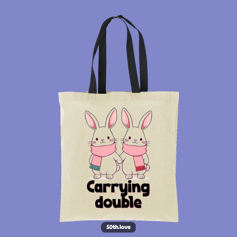 Funny Bunny Friendship Tote Bag: Carry Your Bond in Hilarious Style