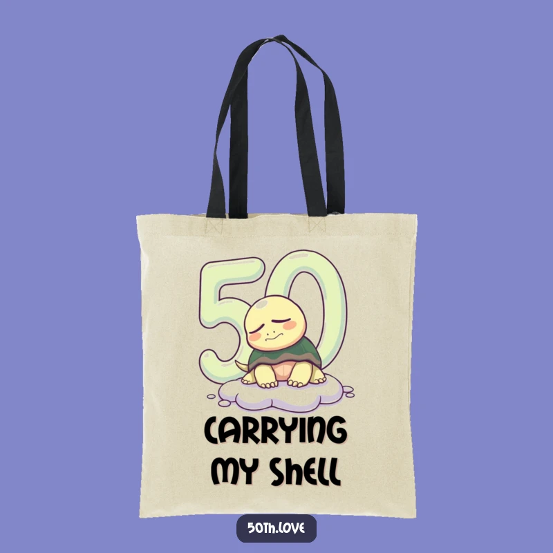 Funny 50th Birthday Turtle Tote Bag: carry your essentials with ease