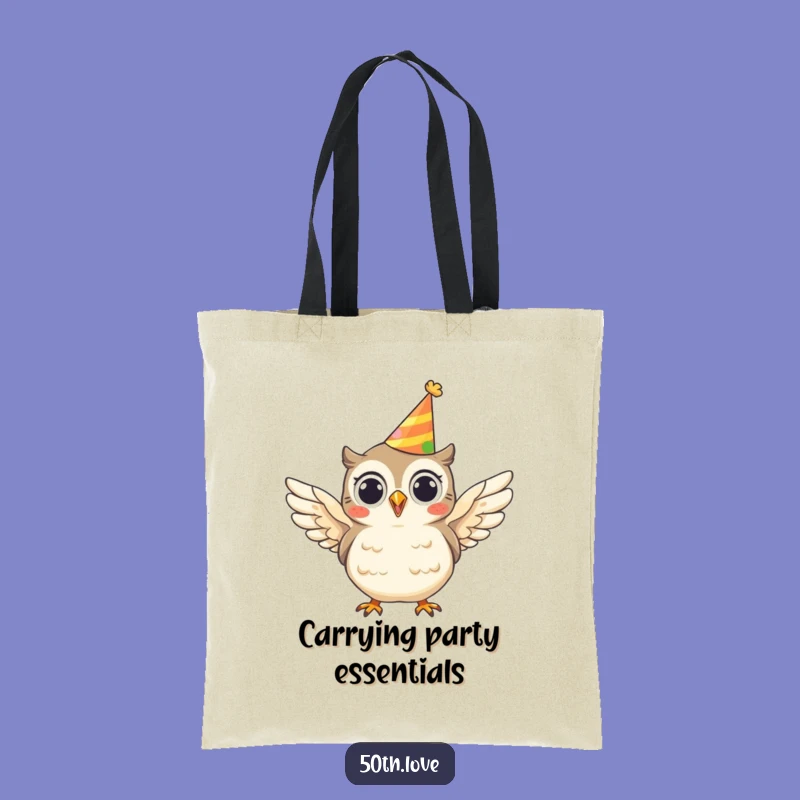 Funny Cheerful Owl Party Tote Bag: Carry Your Celebration with Wisdom!