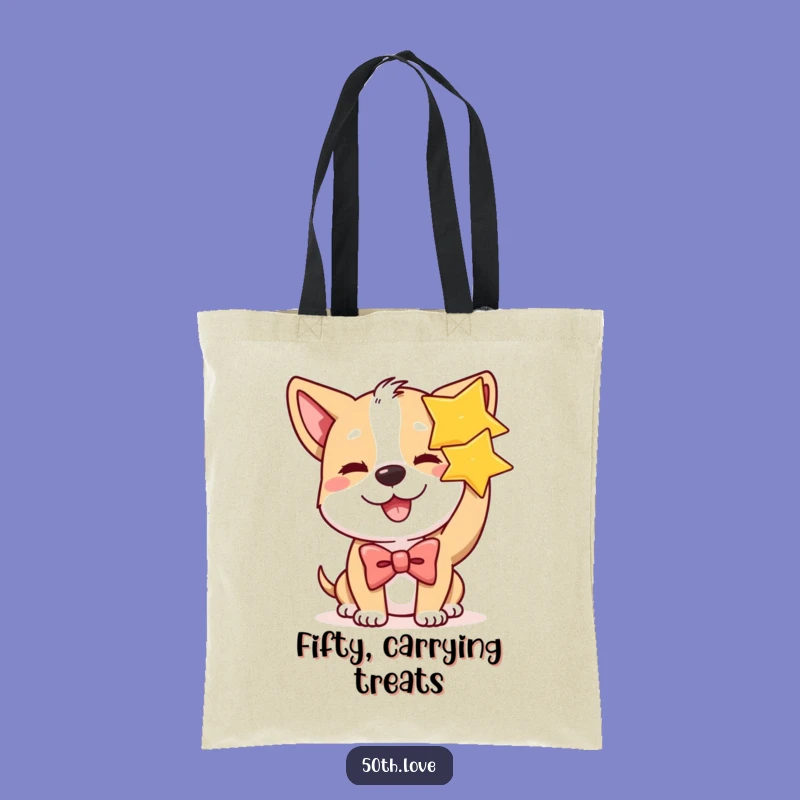 Funny Winking Dog Star Tote Bag - Carry Your Star Power Everywhere!